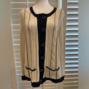 TALBOTS Women's Long Sleeve Botton Down Cardigan